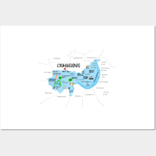 map of cambridge mass Posters and Art